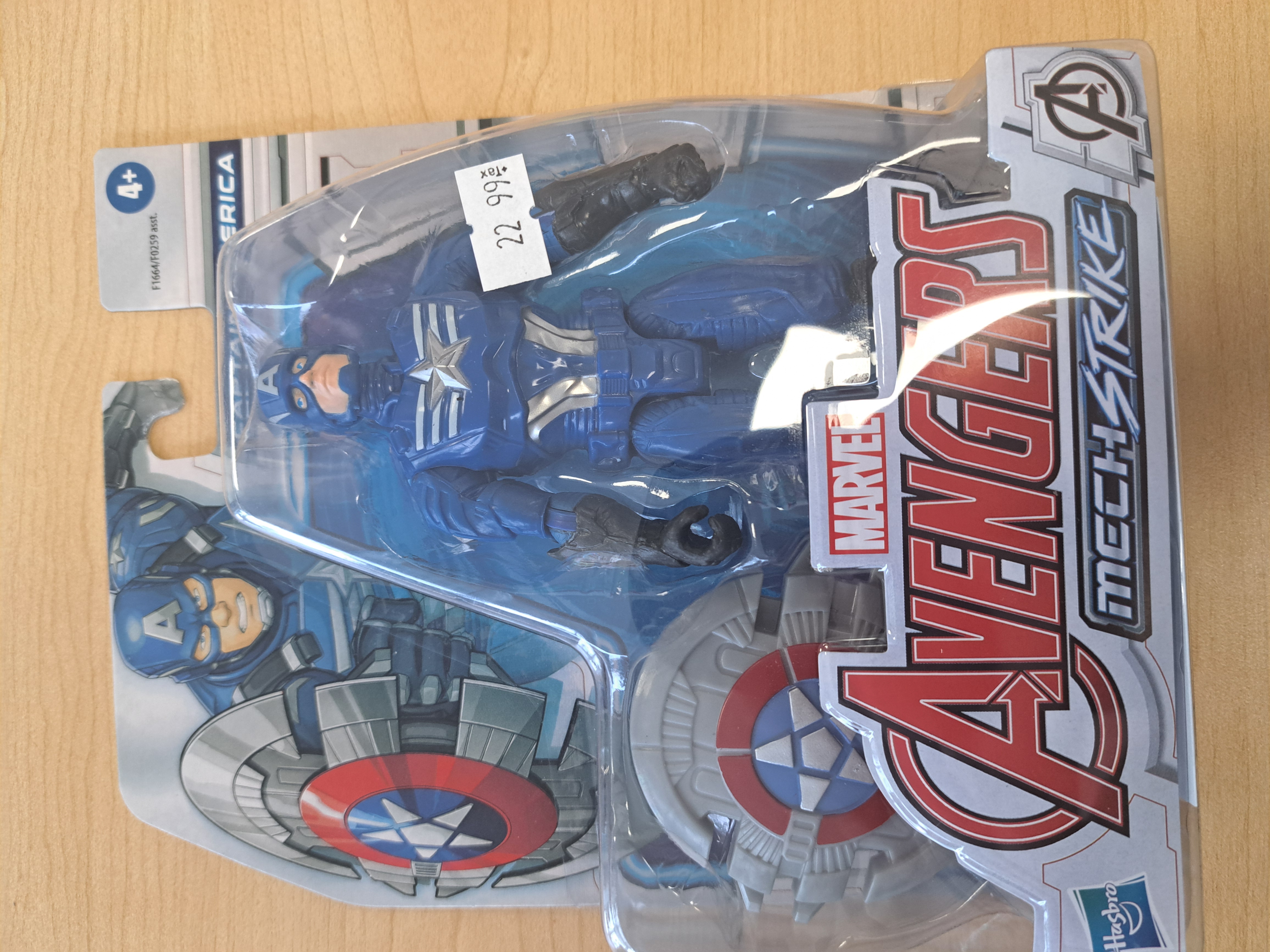 figurine marvel Avengers mech strike captain america tout bleu